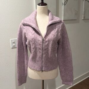 Universal Thread Lilac Zip-Front Knit Cardigan